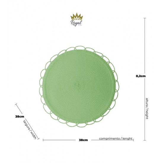 Lugar Americano 38cm de Plástico Verde